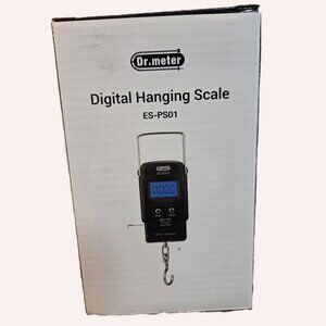 Digital Fish or Luggage Scale 110lb Backlit LCD Display Built-in Measuring Tape